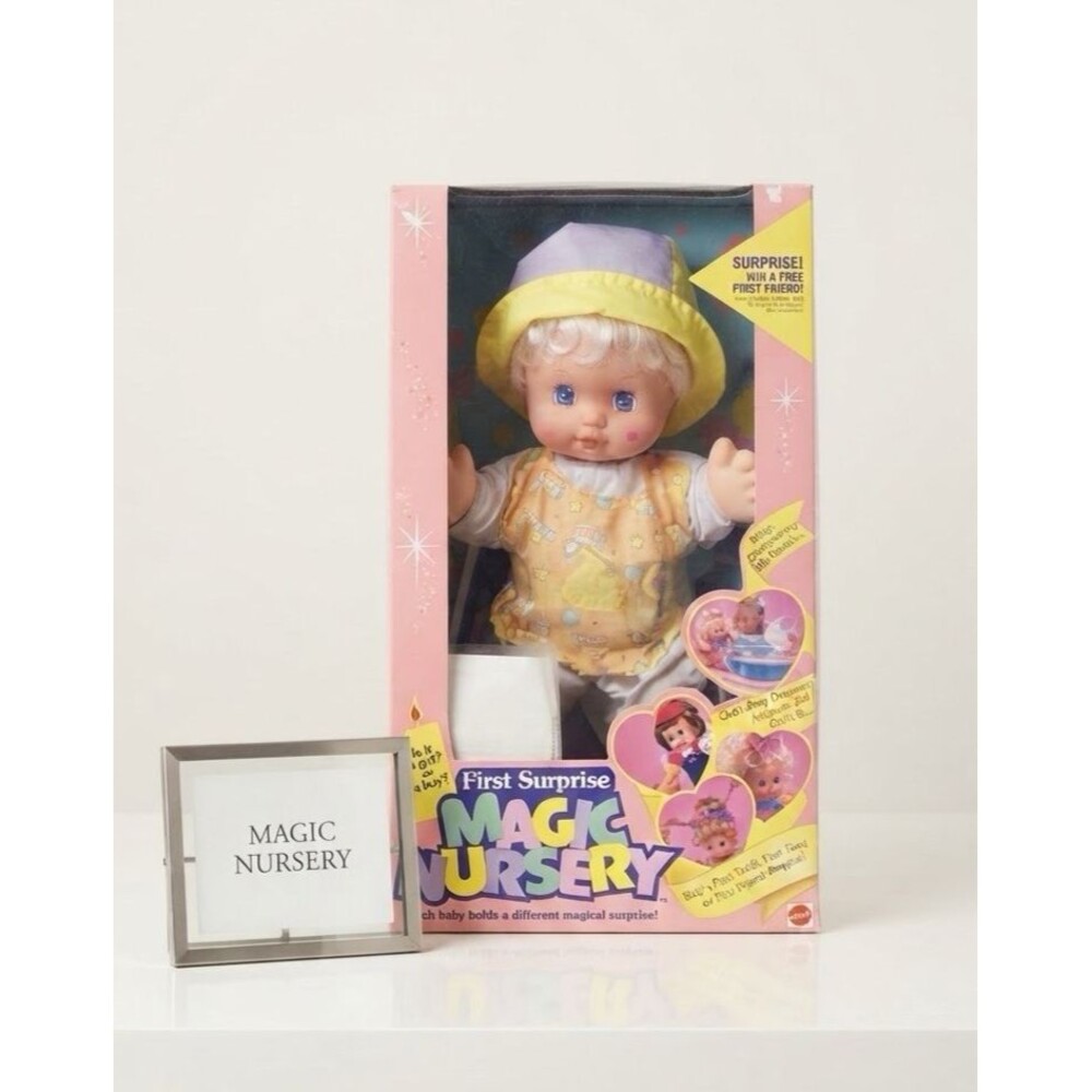 ULTRA RARE Vintage 1990 Mattel Magic Nursery First Surprise Doll - NRFB / Open